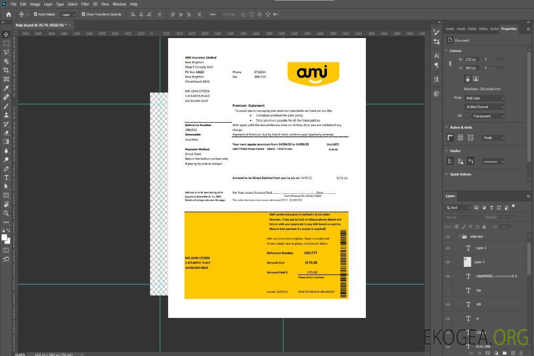 Nouvelle-Zélande Ami Insurance Limited template Nouvelle-Zélande Ami Insurance Limited template
